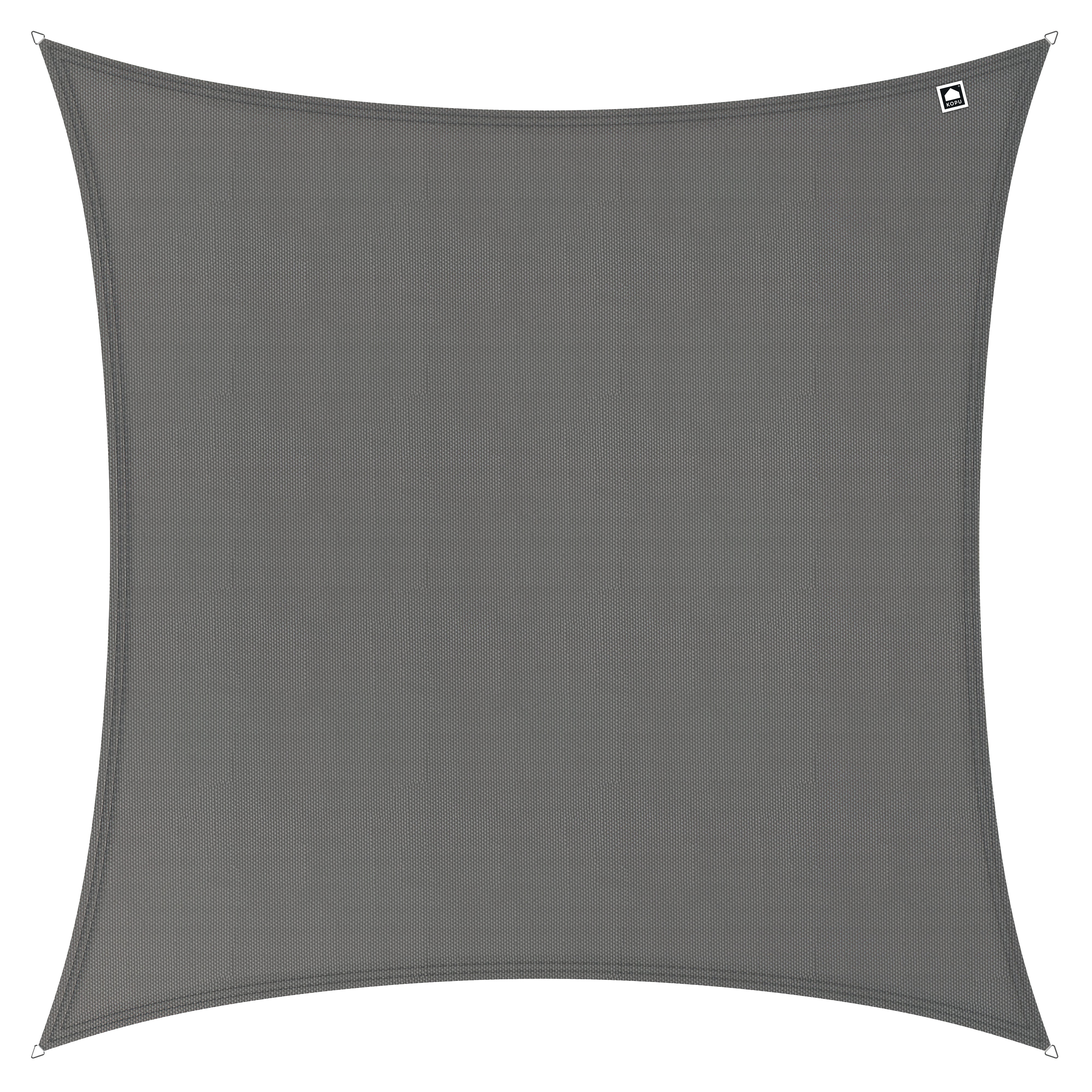 Kopu® Schaduwdoek 4x4 mtr Vierkant Waterdicht 230 gram Zonnedoek - Grijs