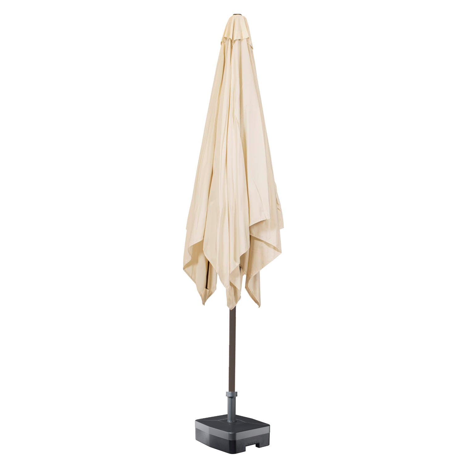 Kopu® vierkante parasol Malaga 200x200 cm met hoes - Naturel