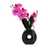Kopu® Kunstbloem Lila Orchidee 35 cm in zwarte Vaas - Phalenopsis