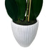 Kopu® Kunstbloem Orchidee 110 cm Wit Bloempot Rond - Phalaenopsis