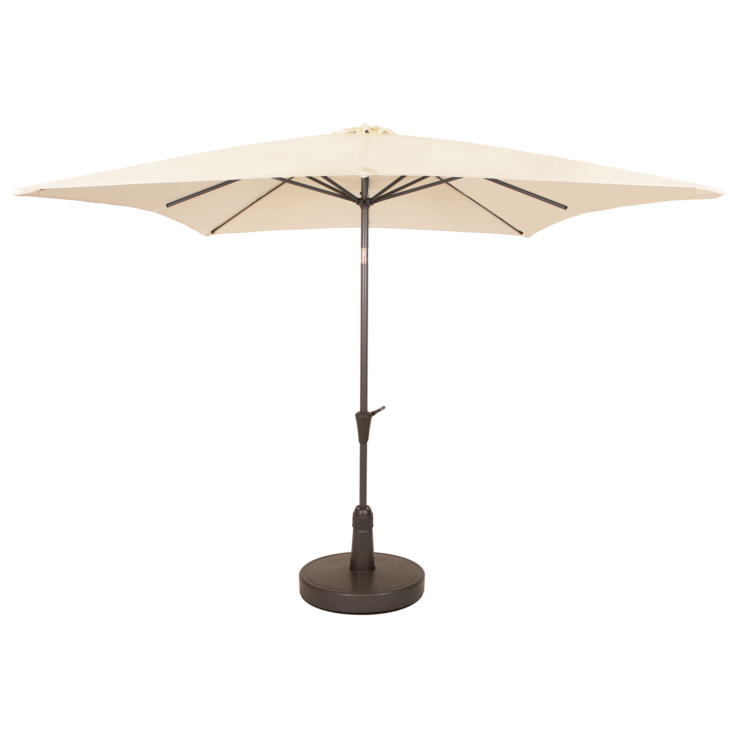 Kopu® vierkante parasol Malaga 200x200 cm met hoes en voet - Naturel