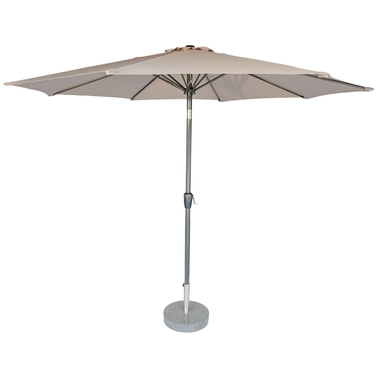 Kopu® ronde stokparasol 300 cm Calma met hoes en voet - Taupe