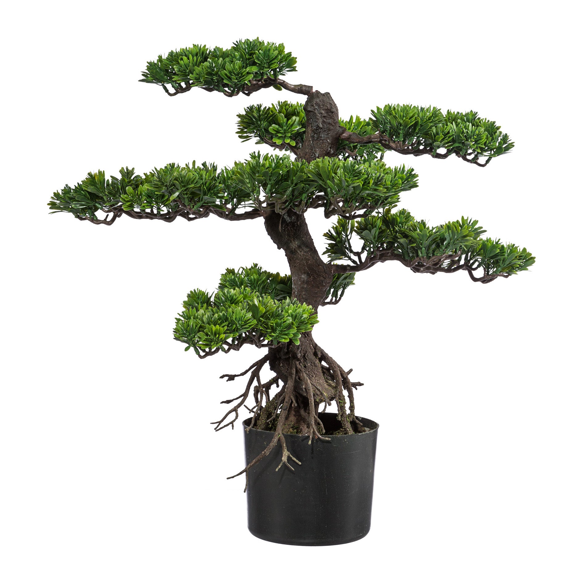 Kopu® Kunstpflanze Bonsai 65 cm – im schwarzen Topf – Bonsai-Baum