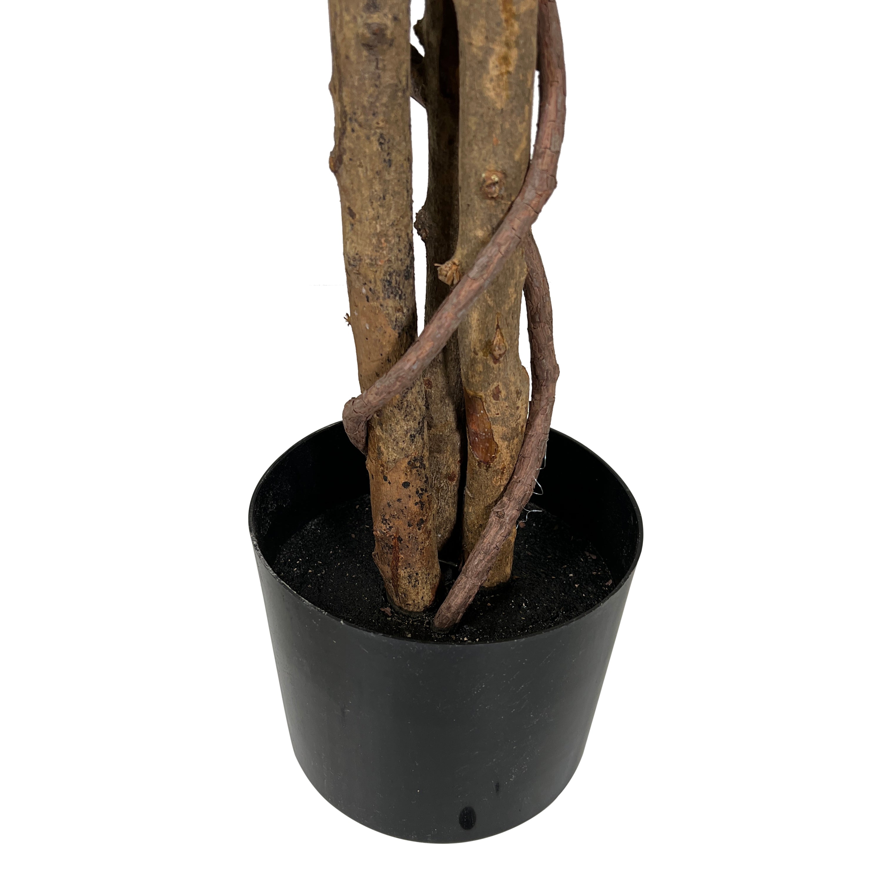 Kopu® Kunstplant Ficus 150 cm - 840 groen/witte bladeren - Natuurstam