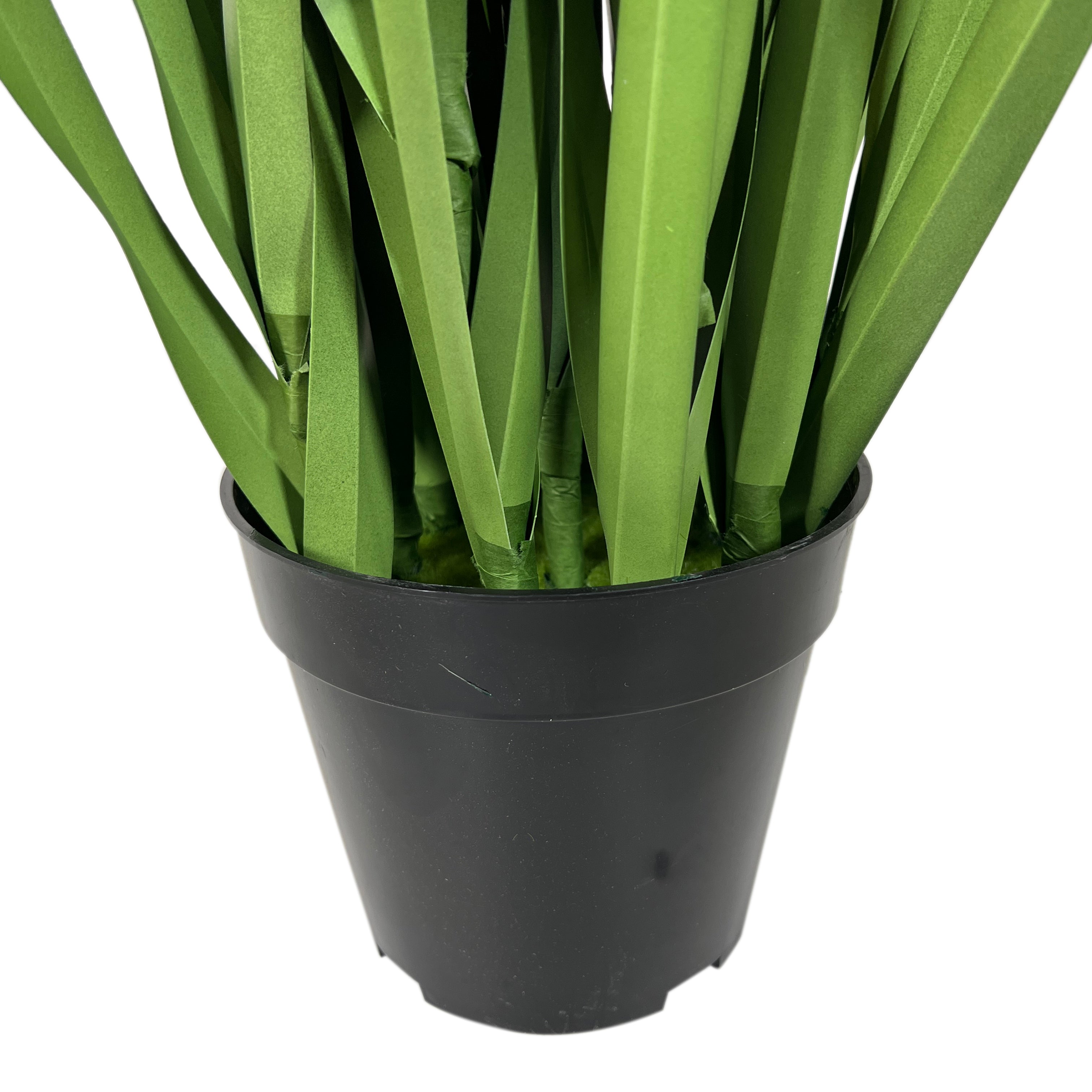 Kopu® Kunstplant Chinees Riet 120 cm - 4 pluimen - in zwarte pot