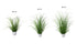 Kopu® set 3 stuks kunstplanten Grasplant 40/50/60 cm in Witte Sierpot