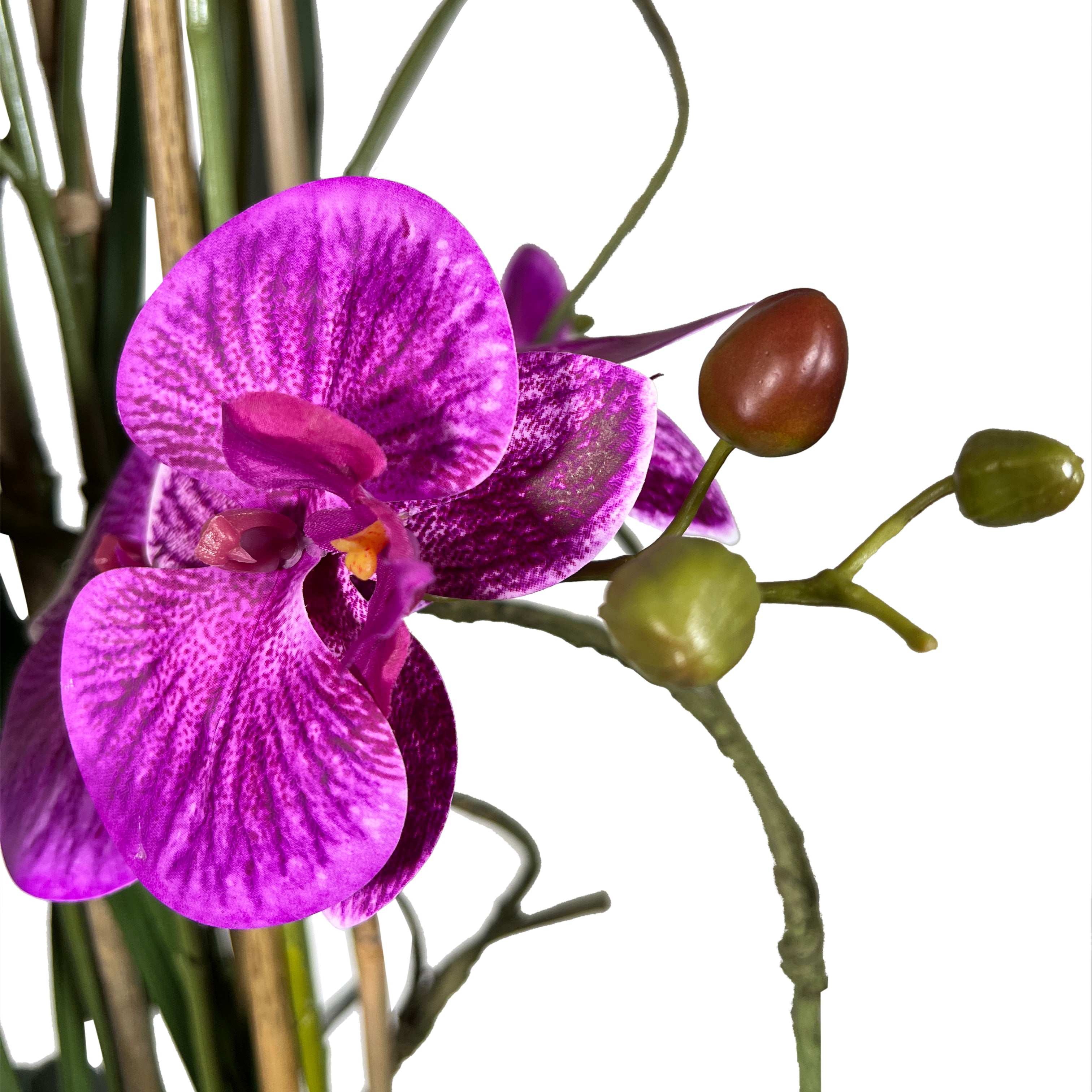 Kopu® Kunstplant Orchidee 160 cm Roze in Hoge Bloempot - Phalaenopsis