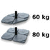 Vulbare Parasoltegels Kruisvoet 20 kg voor Zweefparasol - Antraciet