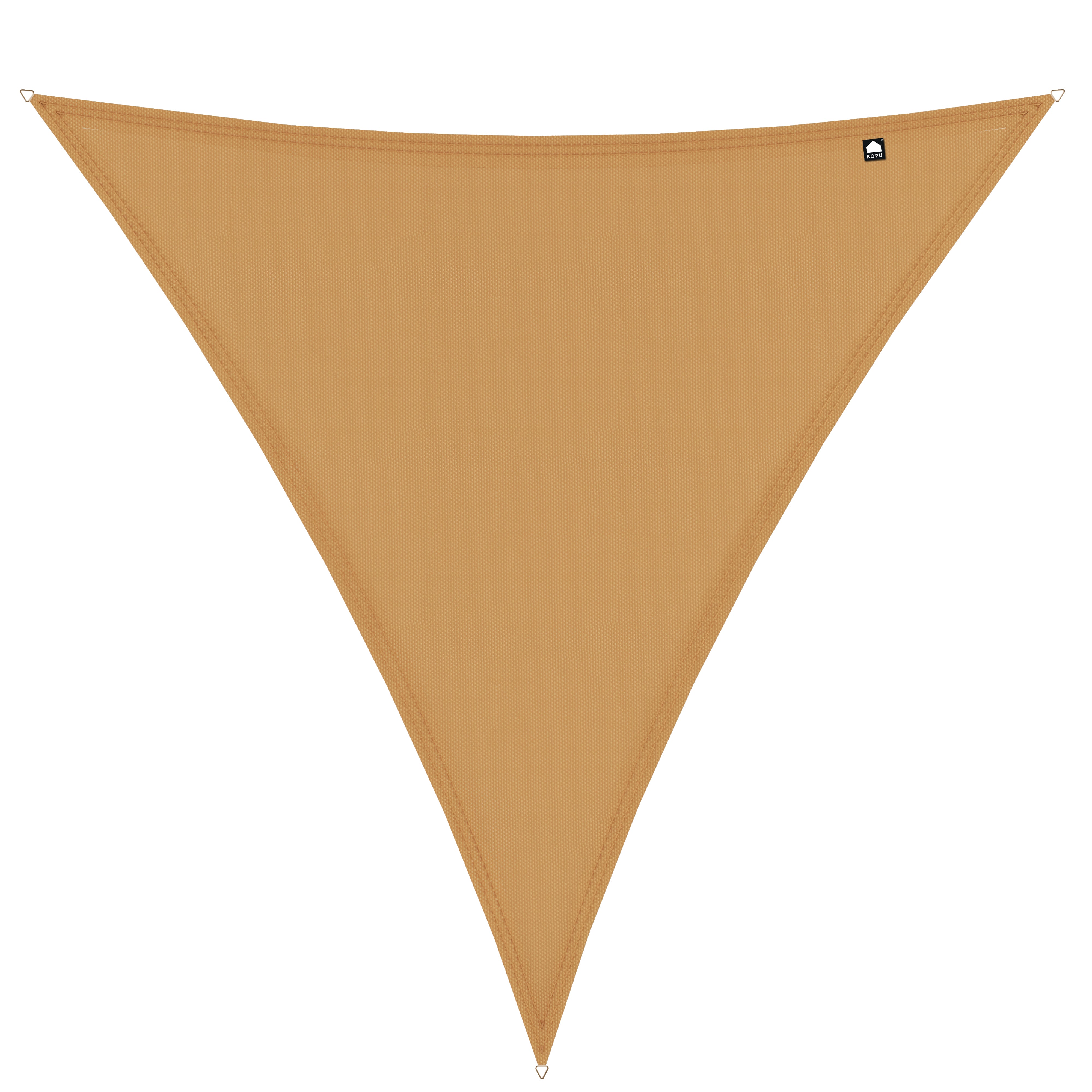 Kopu® Schaduwdoek Driehoek 4x4x4 mtr Waterdicht 230 grams - Zand