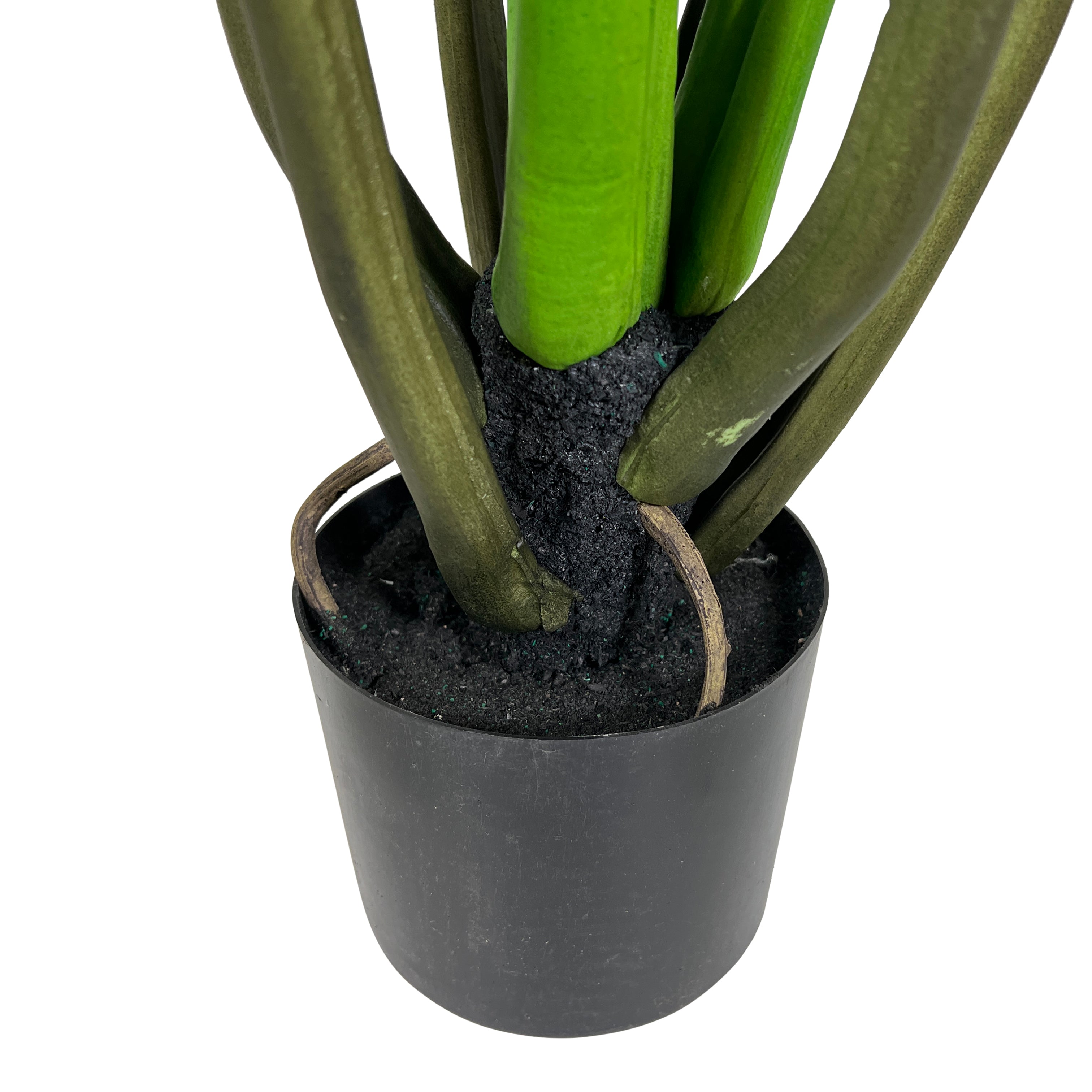 Kopu® Künstlicher Philodendron 110 cm - 9 Blätter - im schwarzen Topf