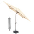 Kopu® vierkante parasol Malaga 200x200 cm met hoes - Naturel