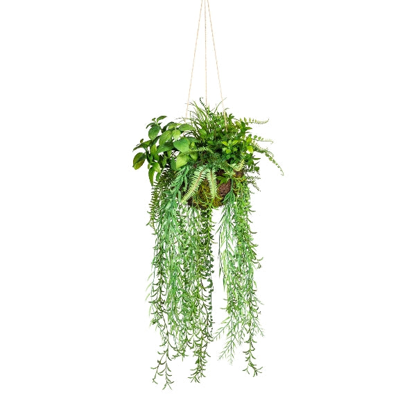 Kopu®  kunstplant BOL met diverse hangplanten 80 cm - Groen