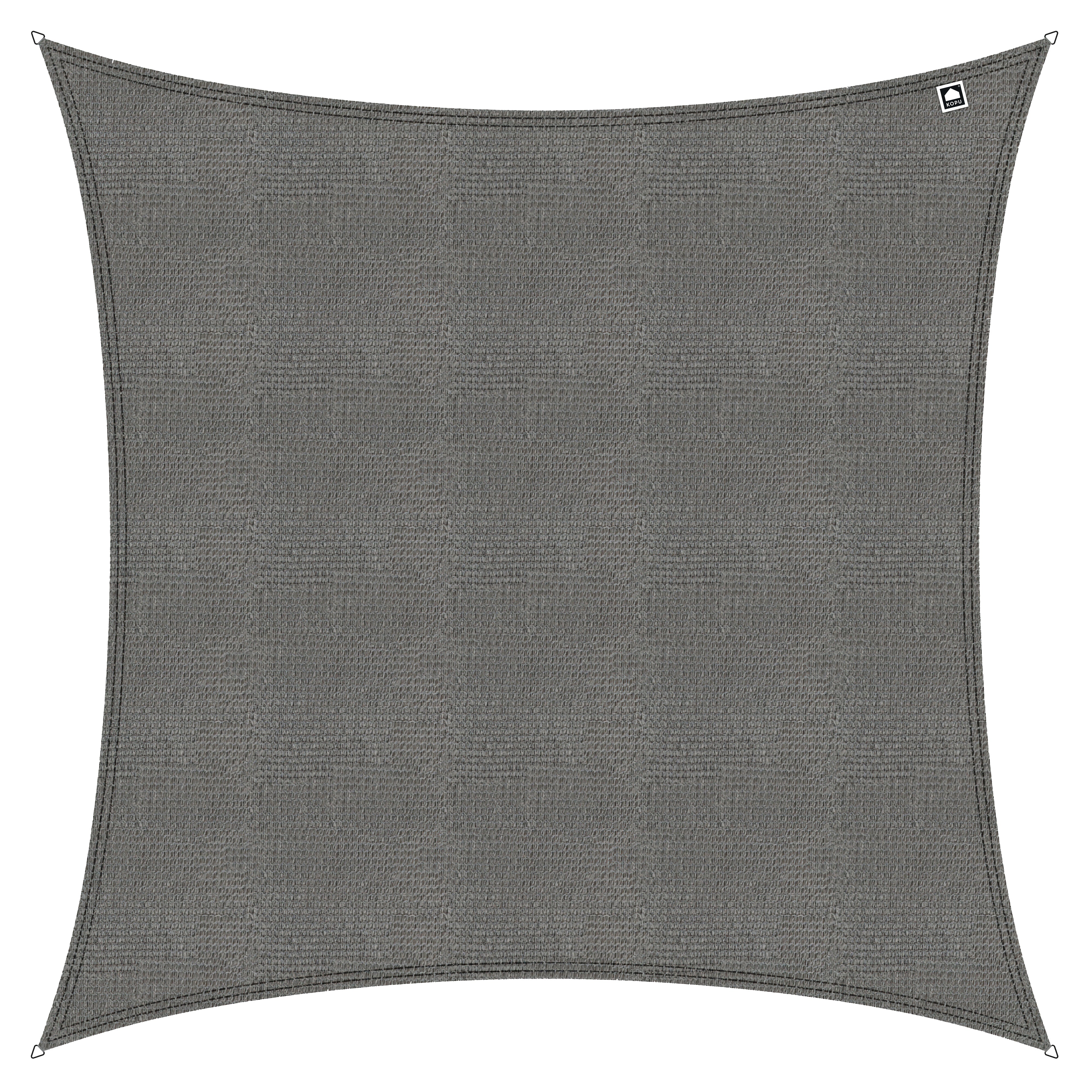 Kopu® Schaduwdoek Vierkant 5x5 m - 280 gram Waterdoorlatend - Grijs