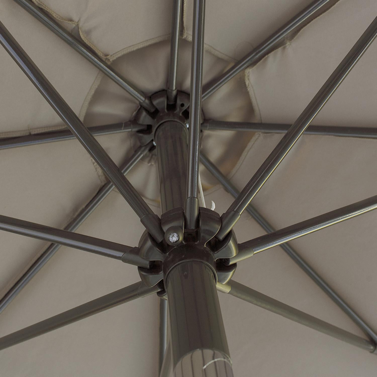 Kopu® Calma Taupe - Stevige Ronde Aluminium Parasol doorsnede 300 cm