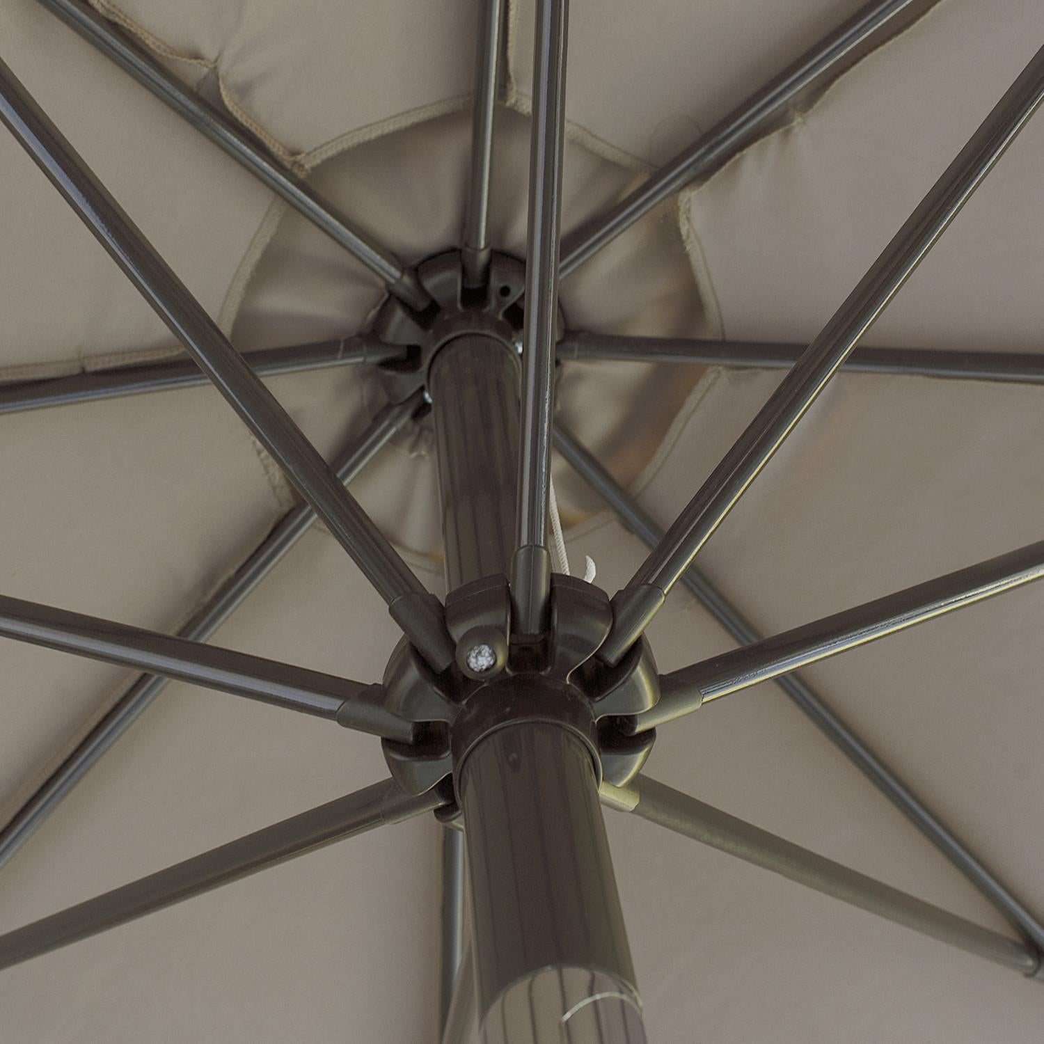 Kopu® ronde stokparasol 300 cm Calma met hoes en voet - Taupe