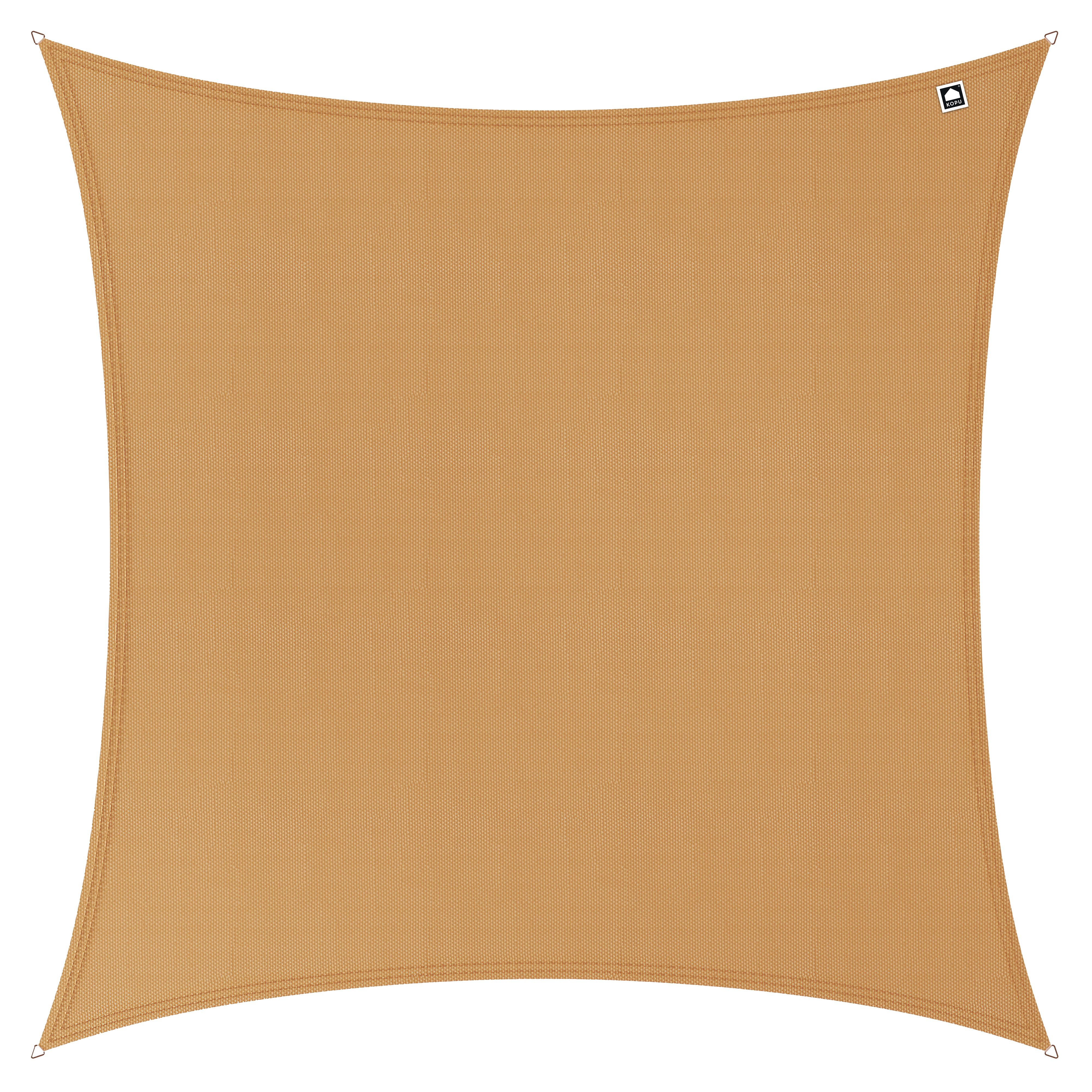 Kopu® Sonnensegel, 4 x 4 m, quadratisch, wasserdicht, 230 Gramm, Sonnentuch – Sand