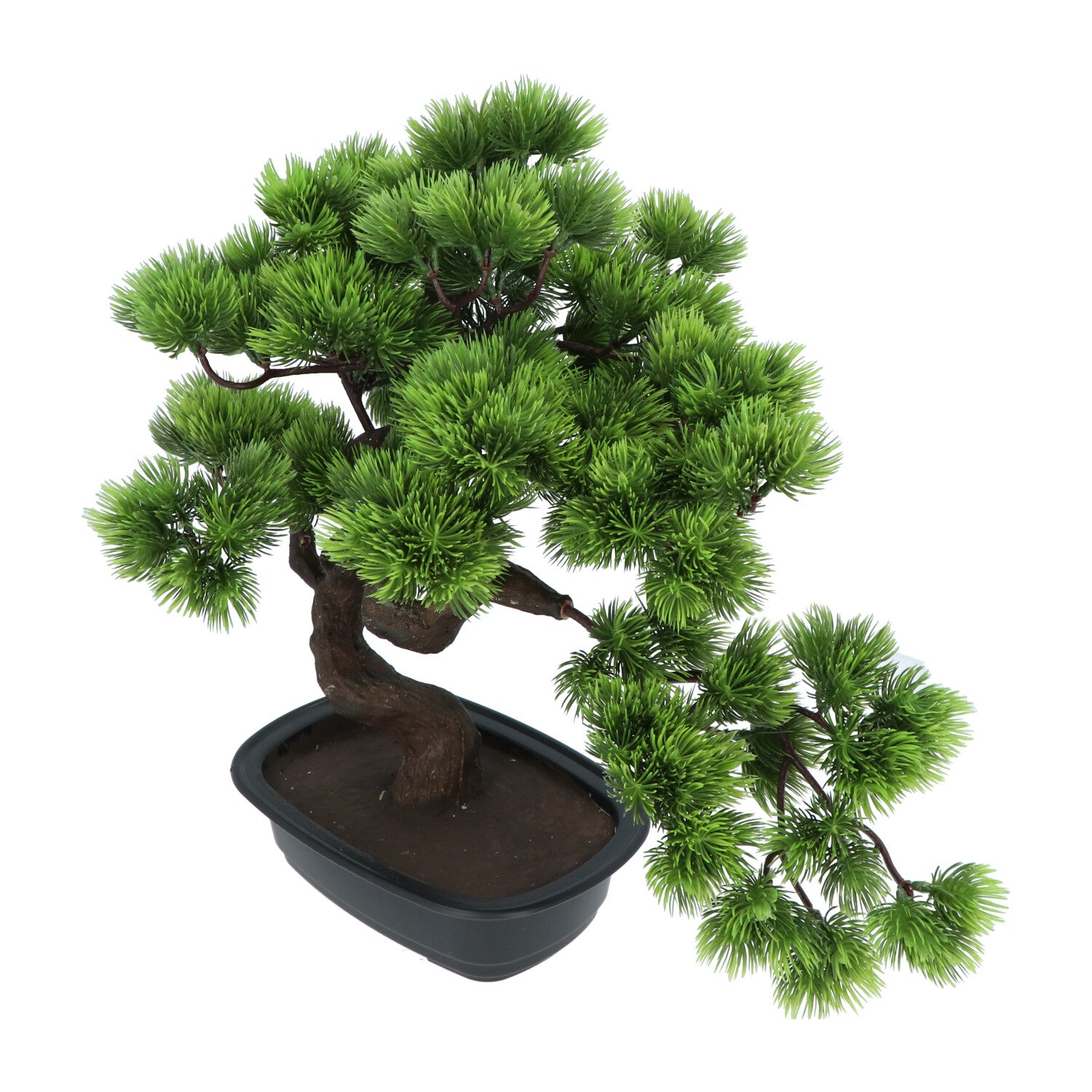 Kopu® Kunstplant Bonsai 40 cm Pijnboom met zwarte Pot - Bonsai boompje
