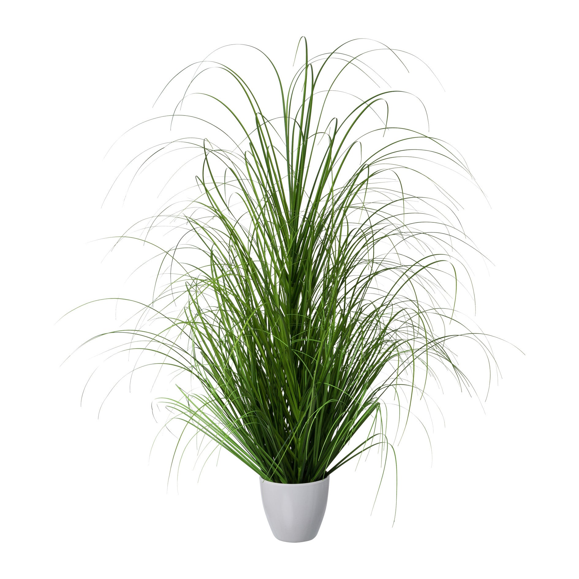 Kopu® Kunstpflanze Segge Graspflanze 90 cm – im weißen Dekotopf – Kunstpflanze