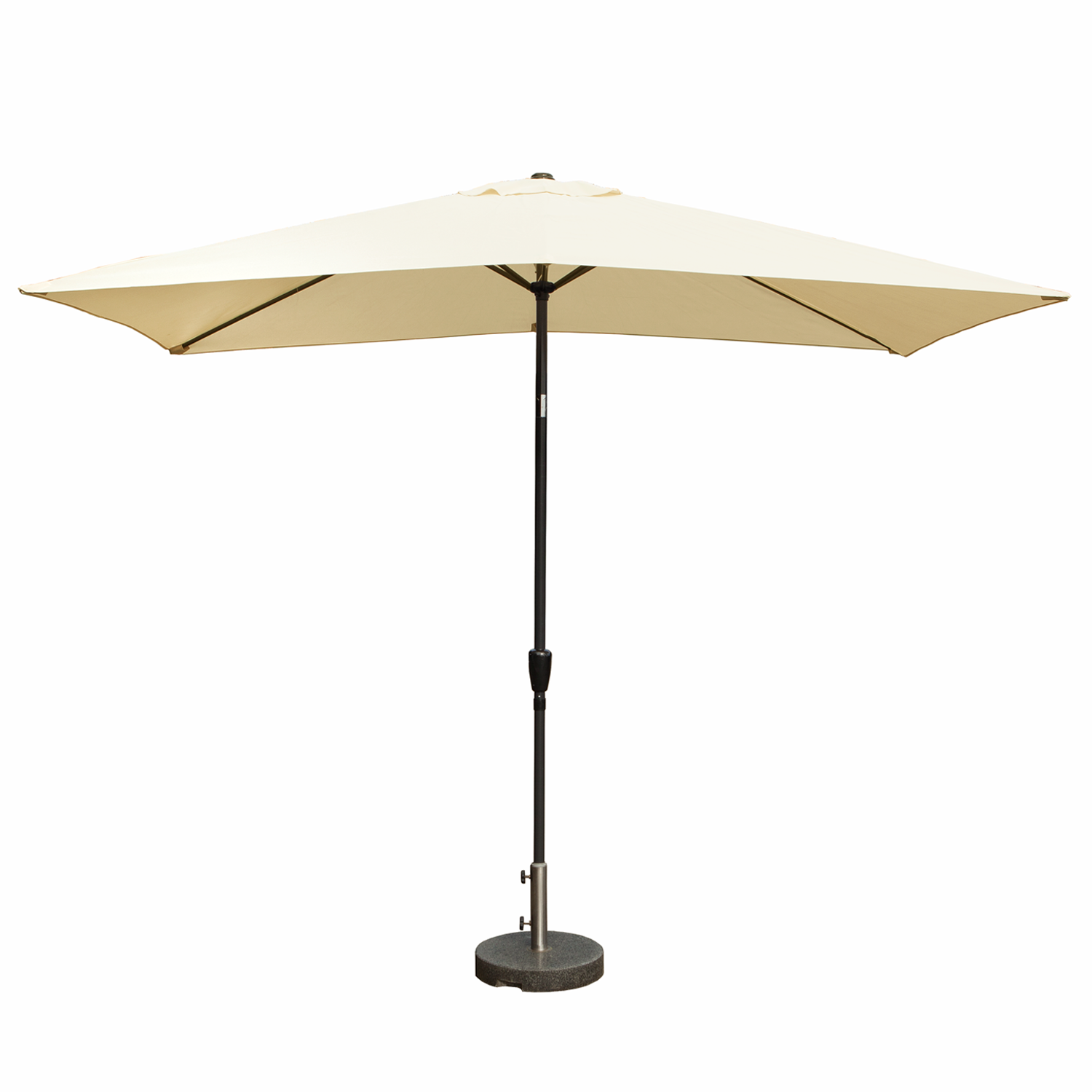 Kopu® Bilbao Rechthoekige Parasol 150x250 cm met hoes en voet - Creme