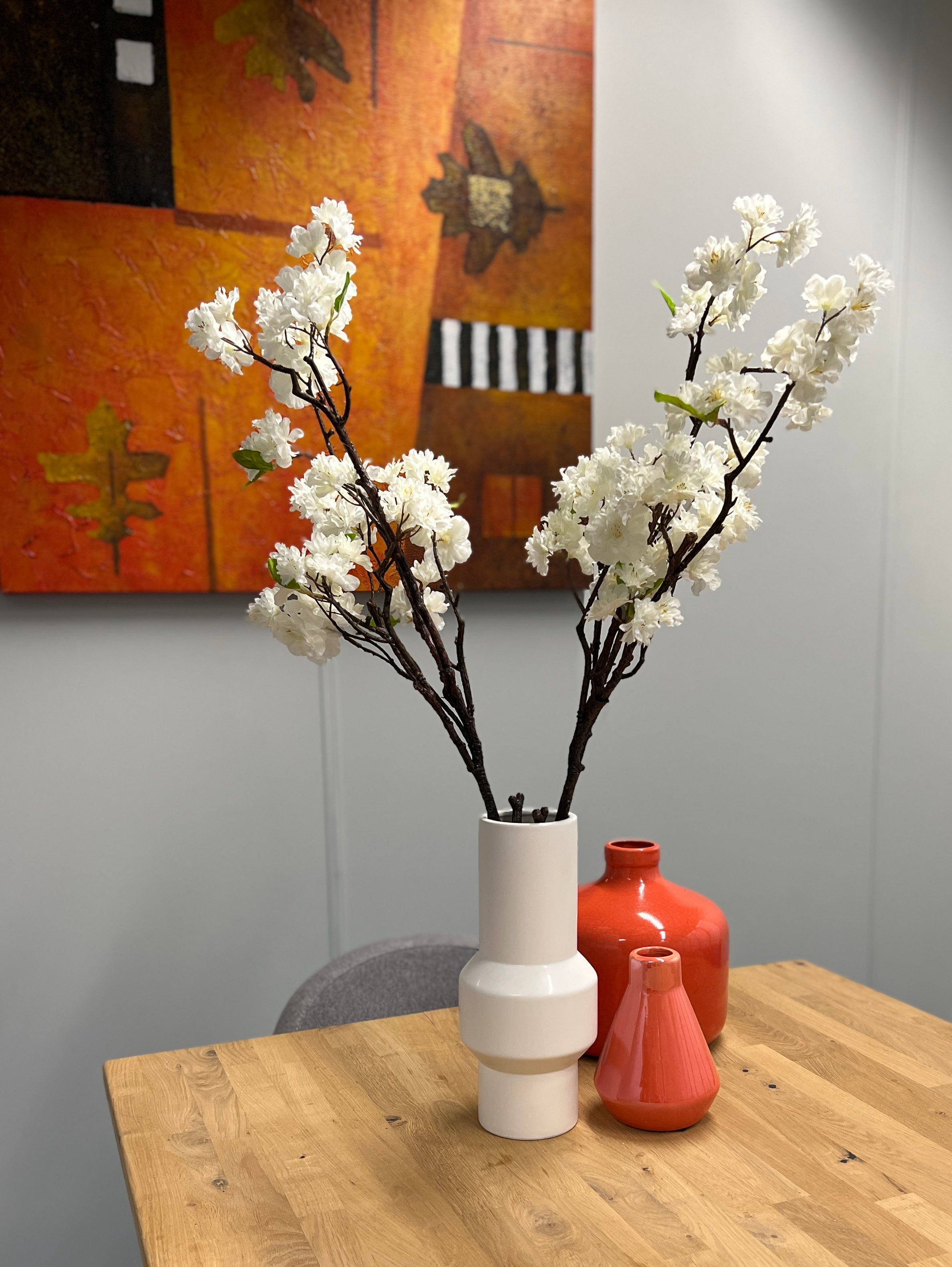 Kopu® Kunstblume Kirschblütenzweig 2 Stück 84 cm - Blütenzweige Weiß