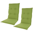 Kopu® Prisma Office Green 2 stuks Comfortabel Tuinkussen Hoge Rug