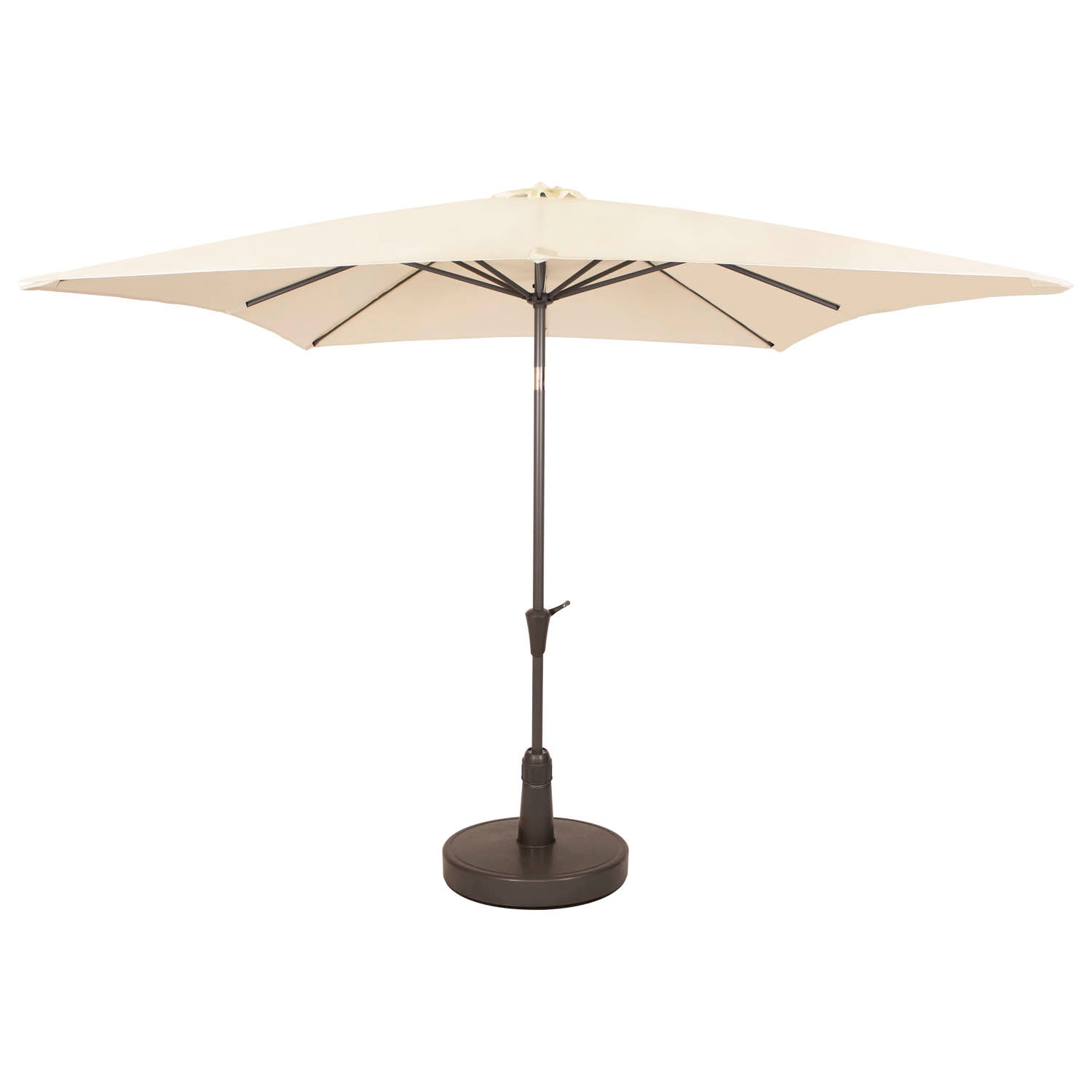 Kopu® vierkante parasol Malaga 200x200 cm met voet - Naturel