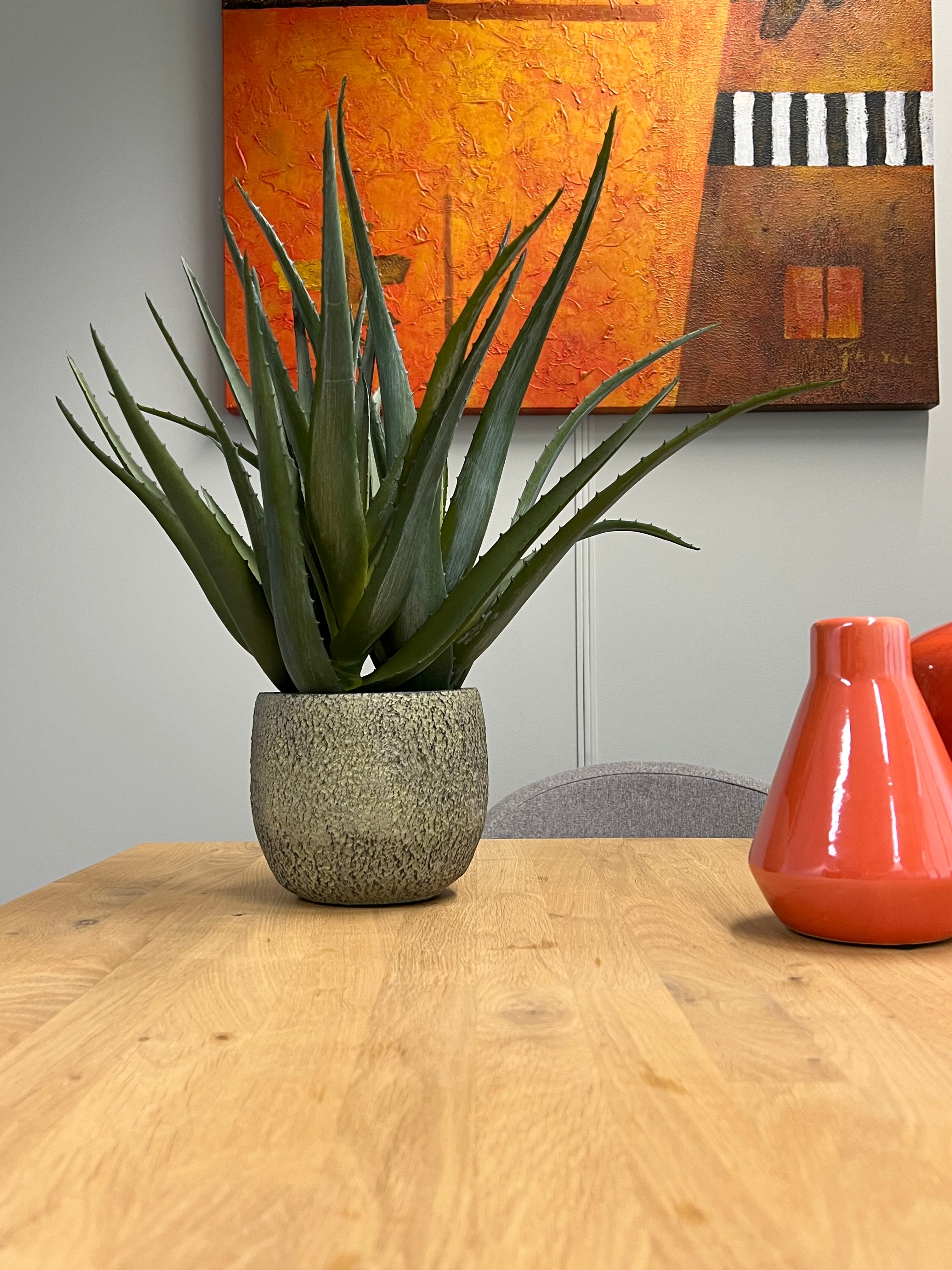 Kopu® Kunstpflanze Aloe Vera 48 cm im Innentopf mit Erde - 30 Blätter