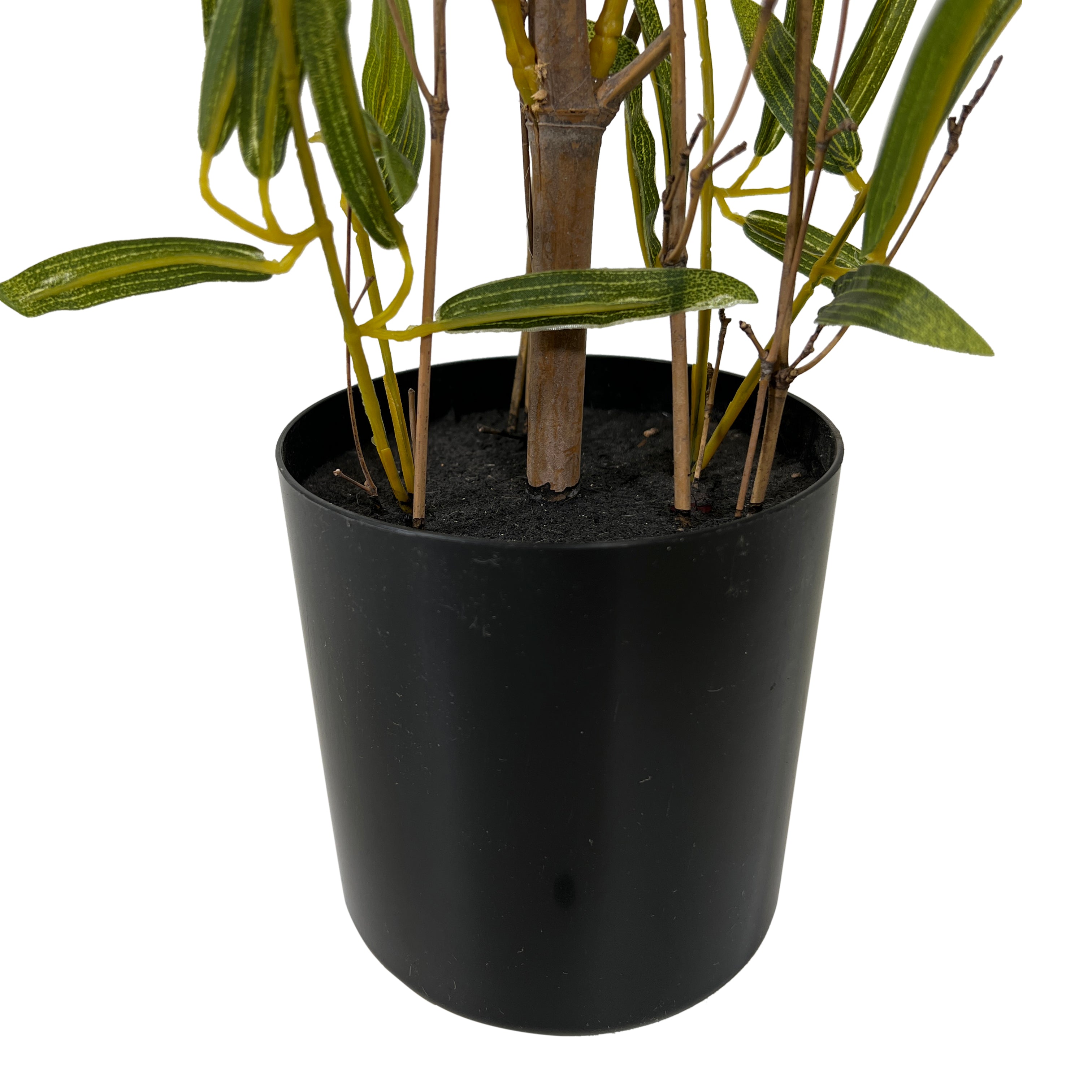Kopu® Kunstpflanze Bambus 90 cm – im schwarzen Topf – Kunstpflanze – kopu