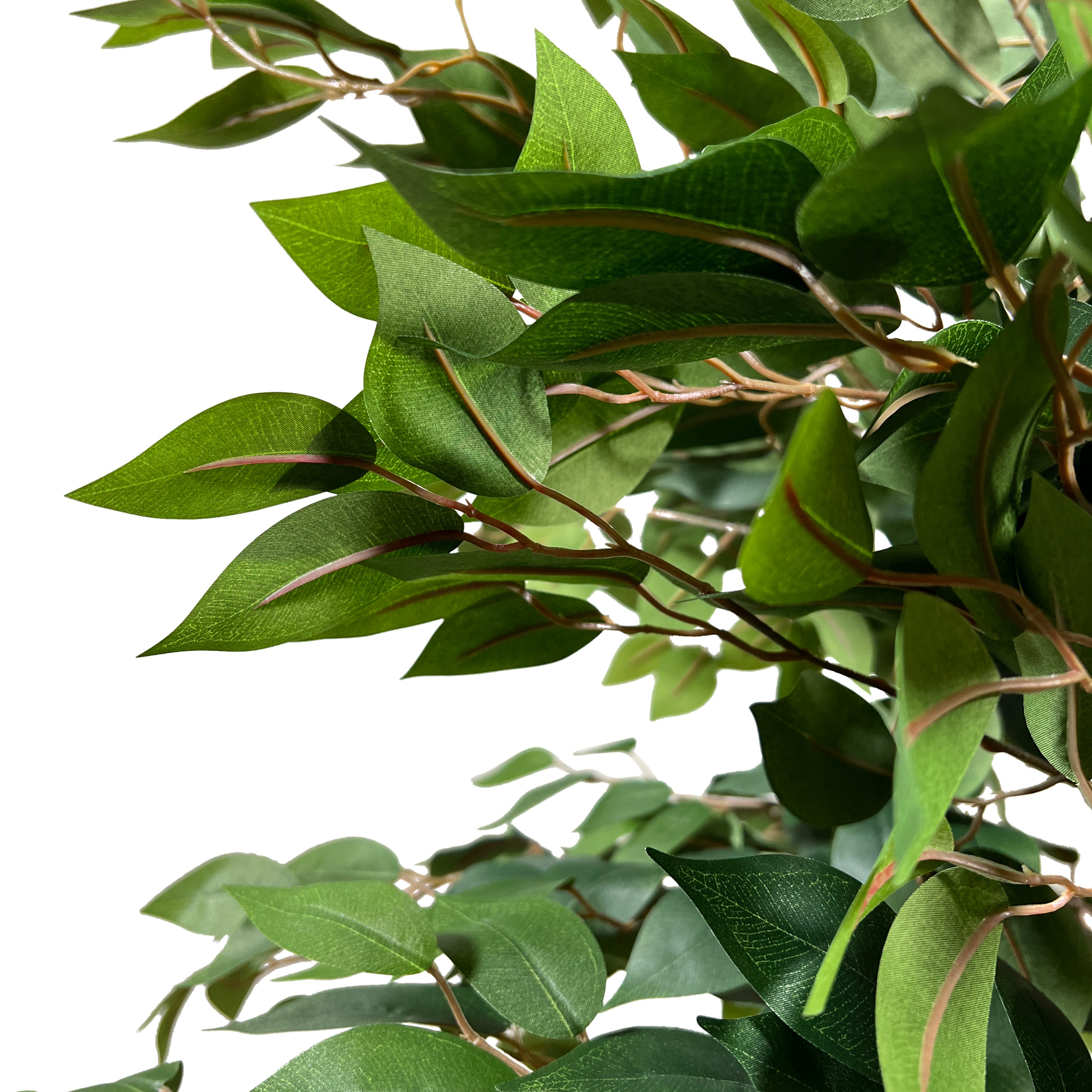 Kopu® Kunstpflanze Ficus Benjamina 120 cm im schwarzen Topf – 1260 Blätter