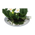 Kopu® Kunstplant Orchidee 4 takken 41cm in Zilveren Schaal  - Wit