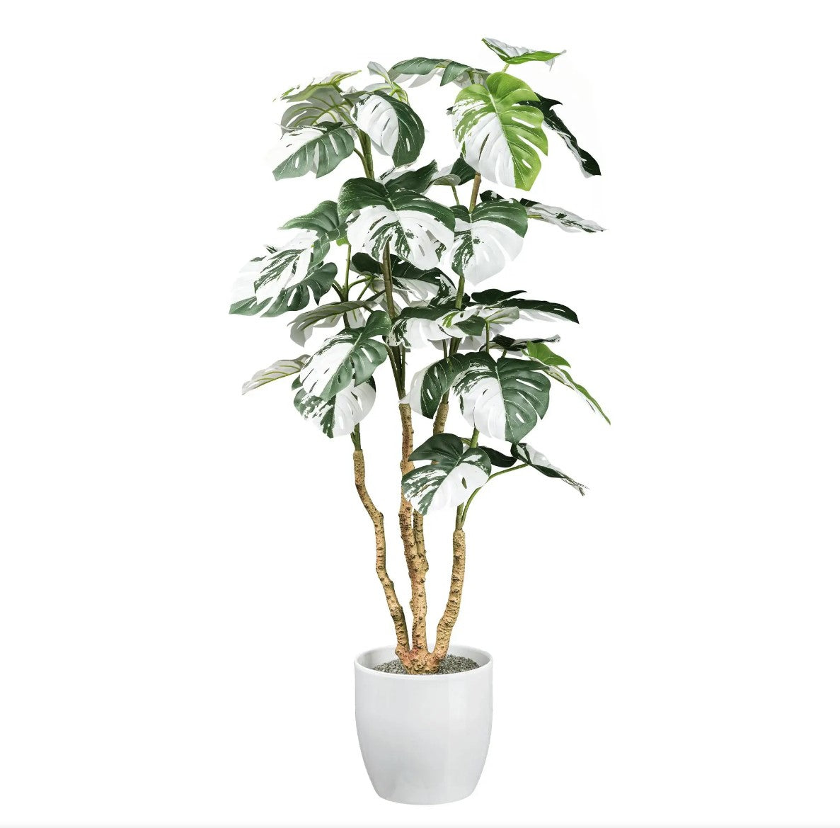Kopu® Kunstplant Monstera Variegata 110 cm - 38 bladeren - Gatenplant