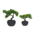 Kopu® 2 stuks Kunstplant Bonsai boompje Ceder 19 en 25 cm met Pot
