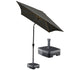 Kopu® rechthoekige parasol Bilbao 150x250 cm met voet - Antraciet