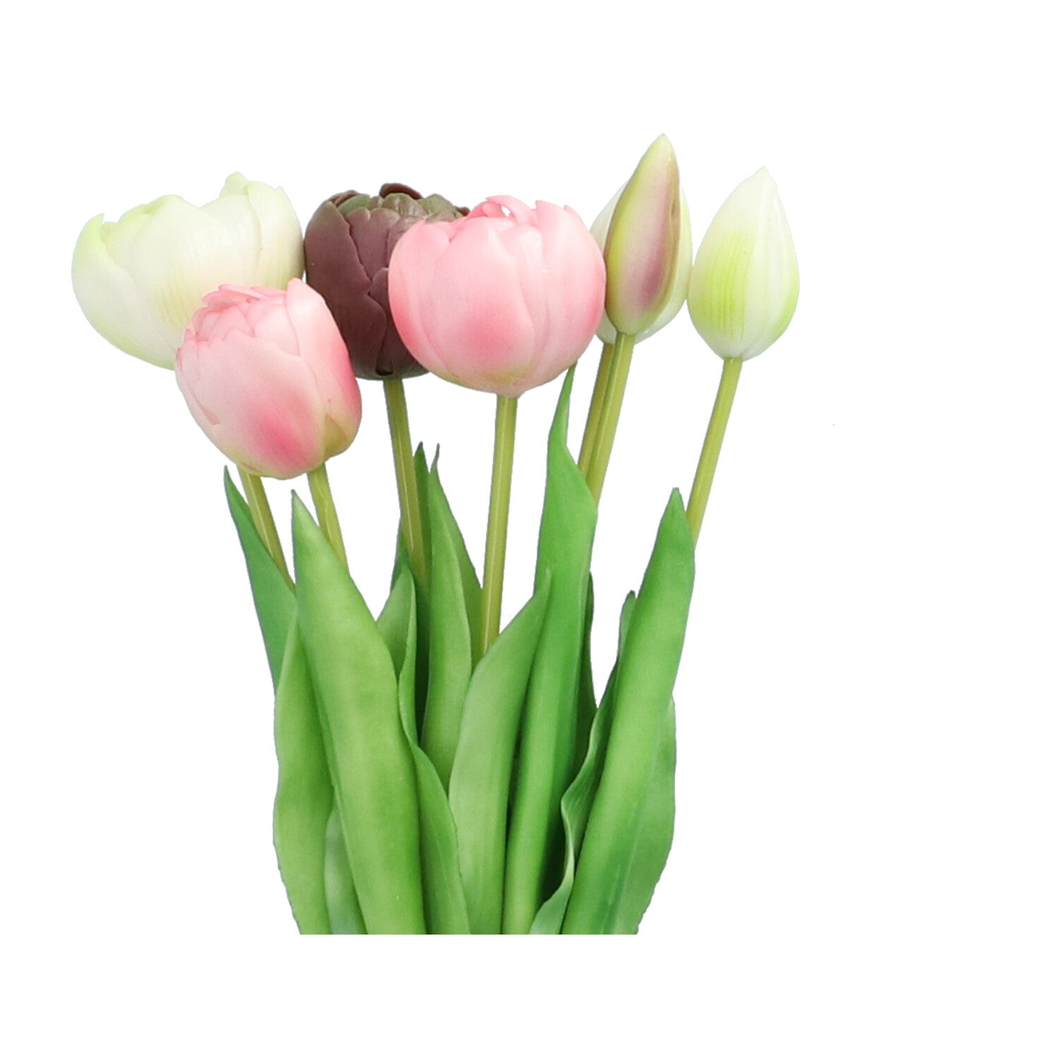 Kopu® Kunstbloemen bos Tulpen Mix 7 stuks 39 cm - Roze