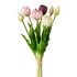 Kopu® Kunstbloemen bos Tulpen Mix 7 stuks 39 cm - Roze