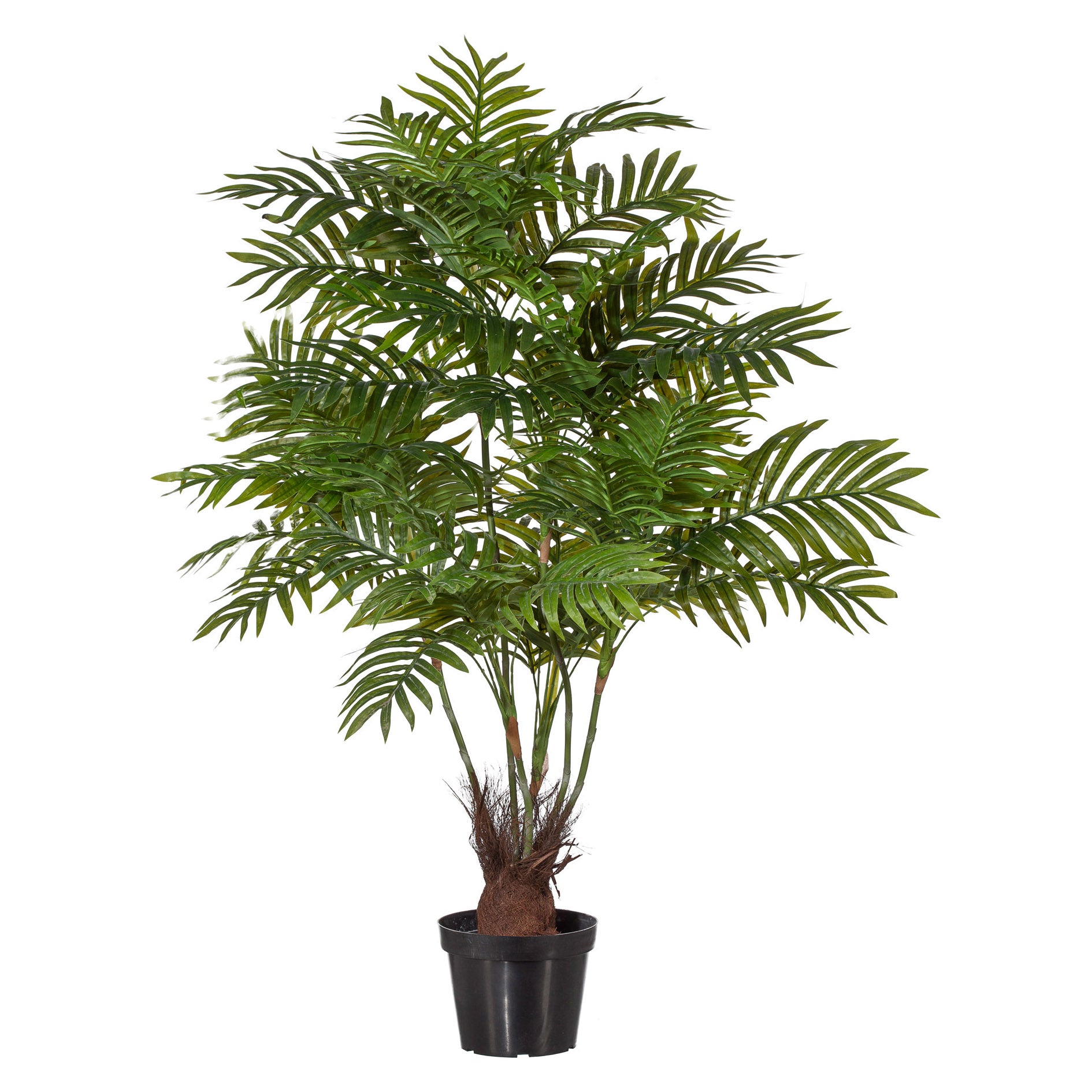 Kopu® Kunstplant Arecapalm 110 cm 6 stammen - zwarte pot - Nepplant