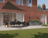 Kopu® Schaduwdoek Driehoek 5x5x7,1mtr 280 grams Waterdoorlatend Grijs