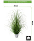 Kopu® Kunstplant Zegge Grasplant 90 cm - in Witte Sierpot - Nepplant