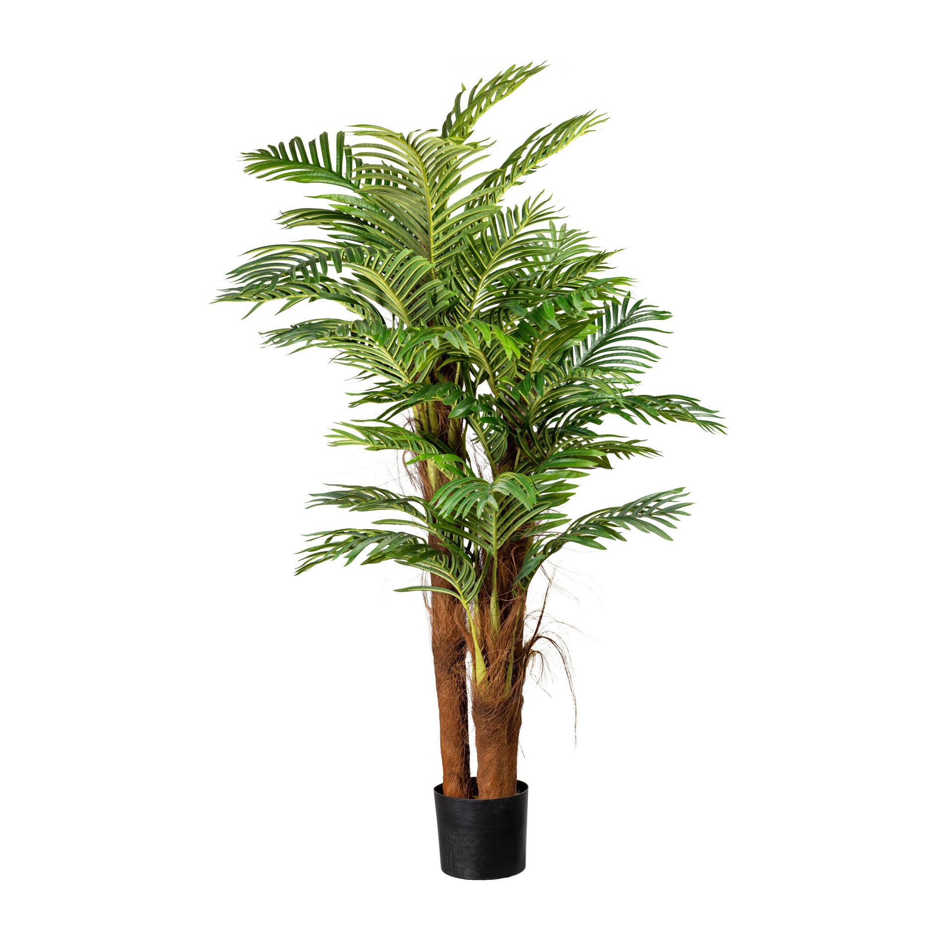 Kopu® Kunstpflanze Areca-Palme 160 cm 3 Stämme – schwarzer Topf –  Kunstpflanze – kopu