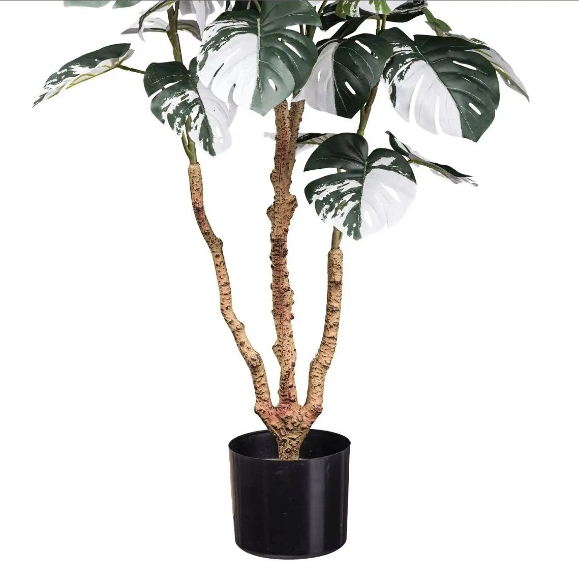 Kopu® Kunstplant Monstera Variegata 110 cm - 38 bladeren - Gatenplant