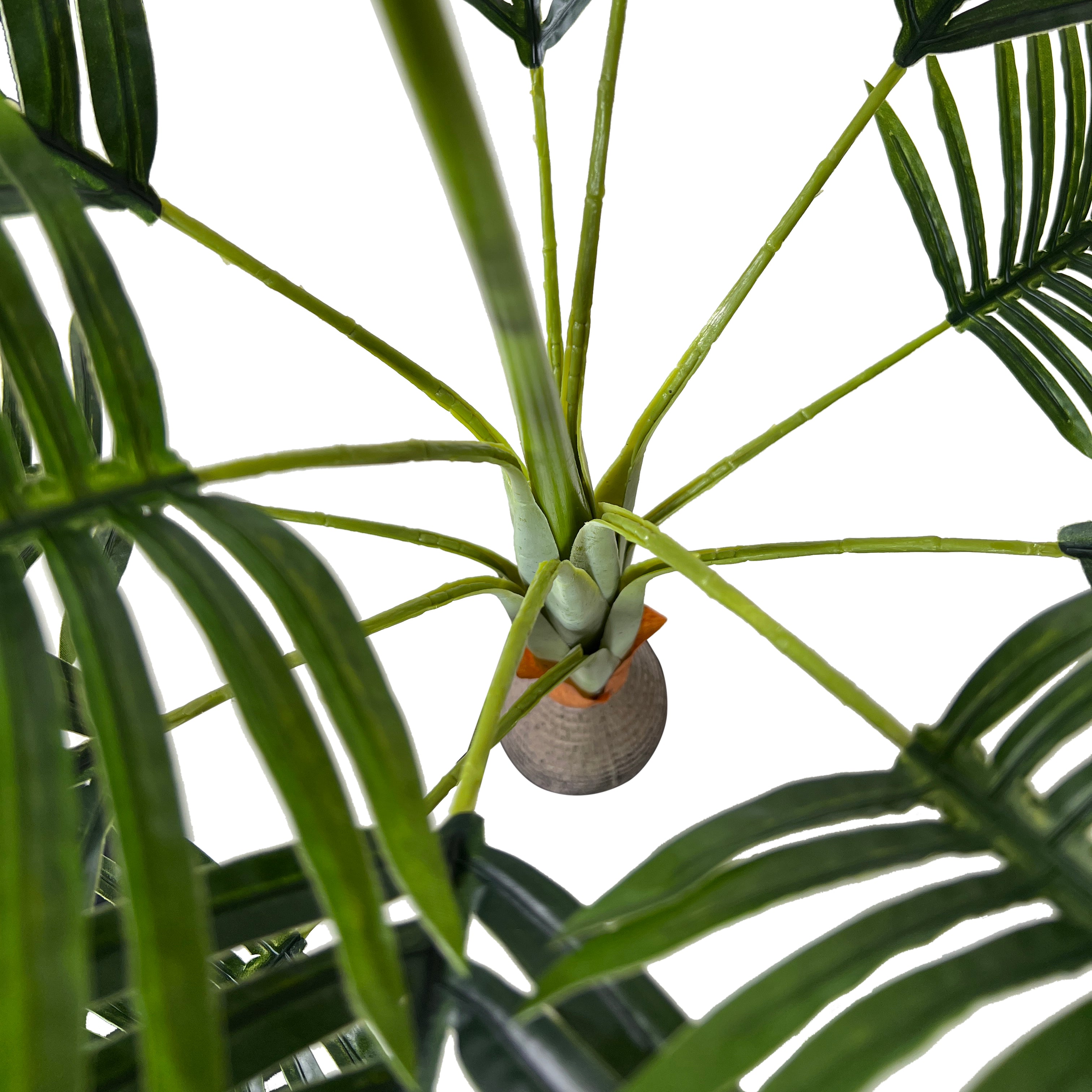Kopu® Kunstplant Kentiapalm 100 cm 12 varens - zwarte pot - Nepplant