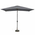 Kopu® rechthoekige parasol Bilbao 150x250 cm met hoes - Grey