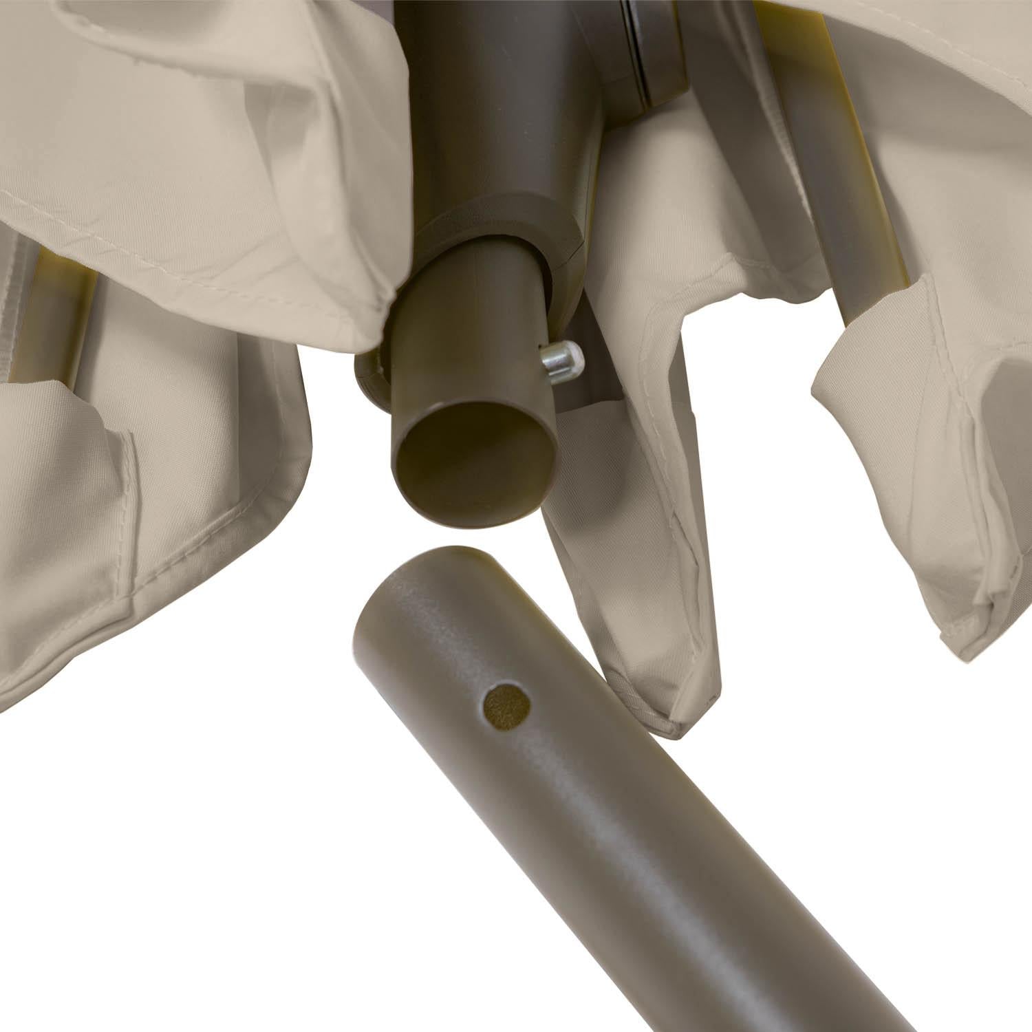Kopu® ronde stokparasol 300 cm Calma met hoes en voet - Taupe